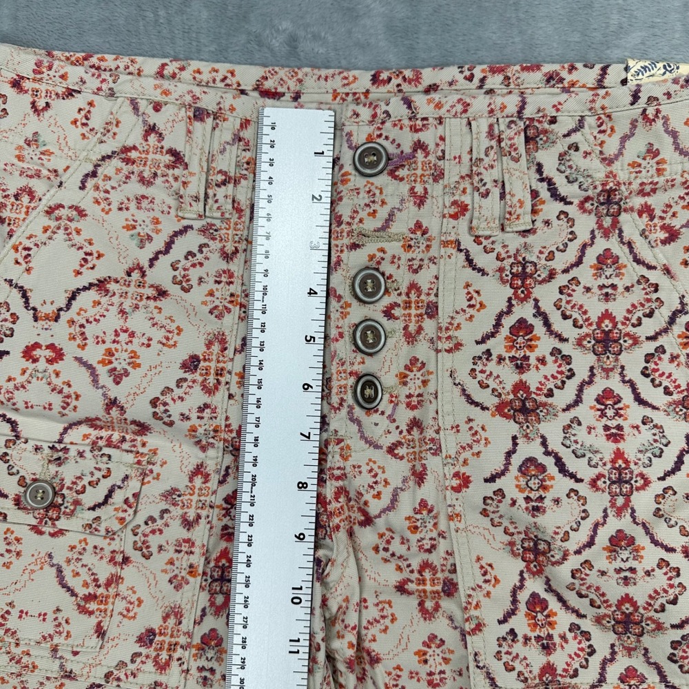 Anthropologie Pilcro The Wanderer Shorts Rose Tyrie Floral Button Fly 28 NEW - Picture 7 of 10